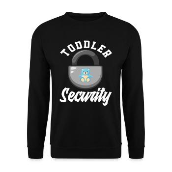 Toddler Safety Kindergarten - Unisex Sweatshirt - black - Front - Alina (178cm) & Michal (187cm)