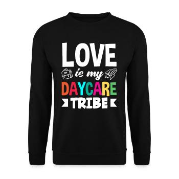 L’amour est ma tribu maternelle - Sweat-shirt Unisexe - noir - Devant - Alina (178cm) & Michal (187cm)