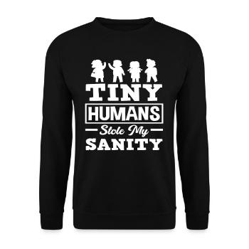 Little people stole my mind daycare - Unisex Sweatshirt - black - Front - Alina (178cm) & Michal (187cm)