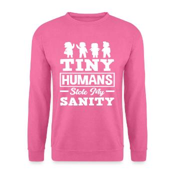 Kleine Menschen Stahlen Meinen Verstand Kita - Unisex Pullover - Pink - Vorne