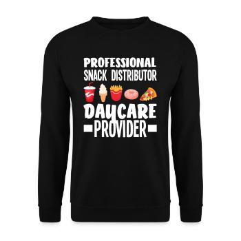 Professional Snack Distributor Day Care - Unisex Sweatshirt - black - Front - Alina (178cm) & Michal (187cm)