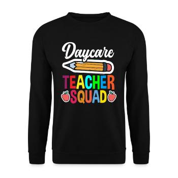 Kindergarten Teacher Team - Unisex Sweatshirt - black - Front - Alina (178cm) & Michal (187cm)