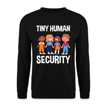 Little people safety daycare center - Unisex Sweatshirt - black - Front - Alina (178cm) & Michal (187cm)