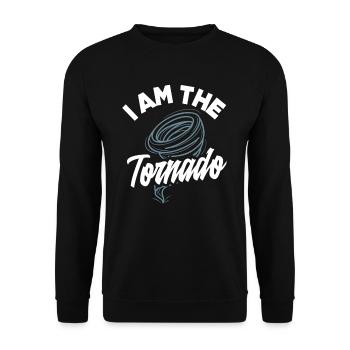 I'm the Tornado Storm Chaser - Unisex Sweatshirt - black - Front - Alina (178cm) & Michal (187cm)