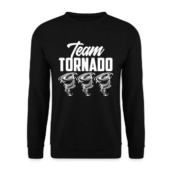 Team Tornado Storm Chaser Passion - Unisex Sweatshirt - black - Front - Alina (178cm) & Michal (187cm)