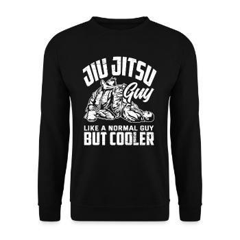 Jiu Jitsu Guy Wie Ein Normaler Typ Nur Cooler - Unisex Pullover - Schwarz - Vorne - Alina (178cm) & Michal (187cm)