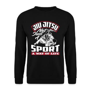 Le Jiu Jitsu n'est pas seulement un sport, un mode de vie - Sweat-shirt Unisexe - noir - Devant - Alina (178cm) & Michal (187cm)
