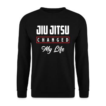 Jiu Jitsu Changed My Life - Unisex Sweatshirt - black - Front - Alina (178cm) & Michal (187cm)