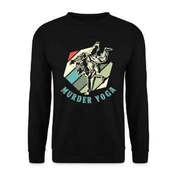 Meurtre Yoga Arts martiaux Jiu Jitsu - Sweat-shirt Unisexe - noir - Devant - Alina (178cm) & Michal (187cm)