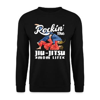 Rockin' The Jiu-Jitsu Mom Life - Unisex Sweatshirt - black - Front - Alina (178cm) & Michal (187cm)