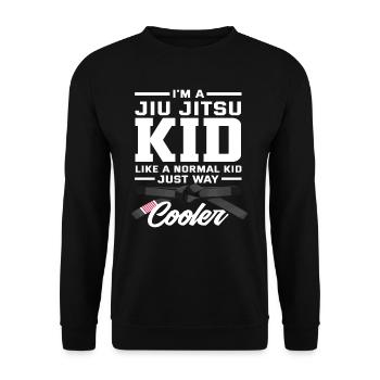 Je suis un enfant de Jiu Jitsu beaucoup plus cool - Sweat-shirt Unisexe - noir - Devant - Alina (178cm) & Michal (187cm)