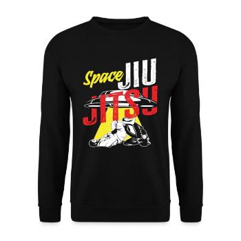 Space Jiu Jitsu UFO Arts Martiaux Design - Sweat-shirt Unisexe - noir - Devant - Alina (178cm) & Michal (187cm)