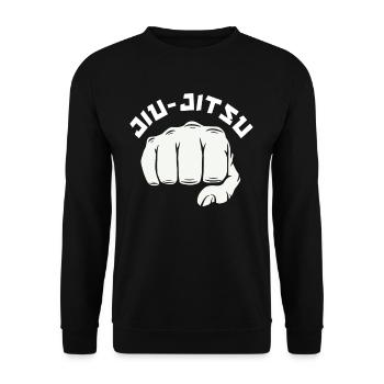 Graphismes de poing de jiu-jitsu cool - Sweat-shirt Unisexe - noir - Devant - Alina (178cm) & Michal (187cm)