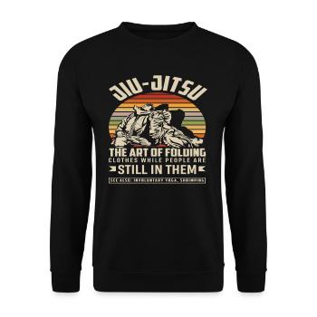 Jiu-Jitsu: The Art of Folding Clothes - Unisex Sweatshirt - black - Front - Alina (178cm) & Michal (187cm)