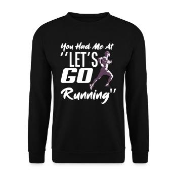 Du Hattest Mich Bei Lass Uns Laufen - Unisex Pullover - Schwarz - Vorne - Alina (178cm) & Michal (187cm)