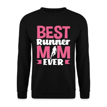 Best Female Runner Mom Ever - Unisex Sweatshirt - black - Front - Alina (178cm) & Michal (187cm)