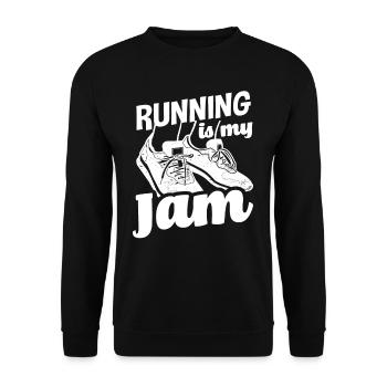 Running is my passion - Unisex Sweatshirt - black - Front - Alina (178cm) & Michal (187cm)