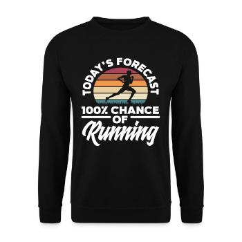 Prediction Running Athletes - Unisex Sweatshirt - black - Front - Alina (178cm) & Michal (187cm)
