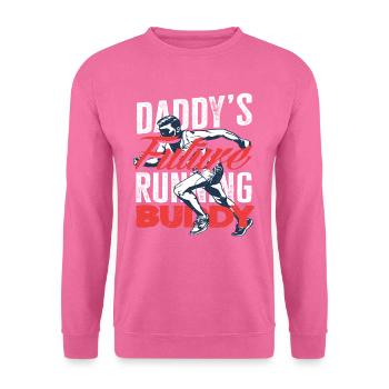 Motif du futur partenaire de course de papa - Sweat-shirt Unisexe - rose - Devant