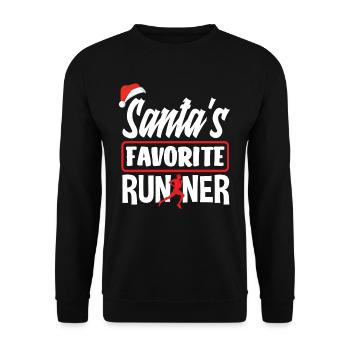 Plaisir du coureur de Noël - Sweat-shirt Unisexe - noir - Devant - Alina (178cm) & Michal (187cm)