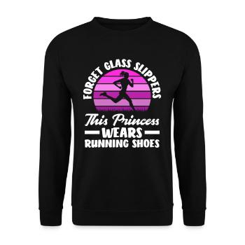 Forget Glass Shoes This Princess Wears - Unisex Sweatshirt - black - Front - Alina (178cm) & Michal (187cm)