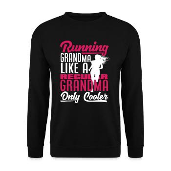 Courir mamie comme une mamie normale seulement plus cool - Sweat-shirt Unisexe - noir - Devant - Alina (178cm) & Michal (187cm)