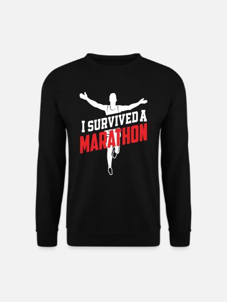 I survived a marathon - Unisex Sweatshirt - black