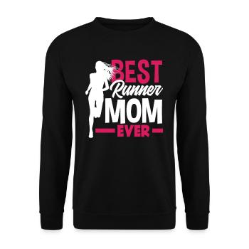 Best Female Runner Mom Ever - Unisex Sweatshirt - black - Front - Alina (178cm) & Michal (187cm)