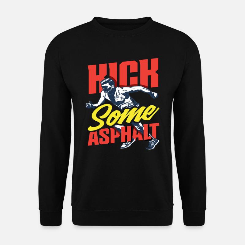Kick Some Asphalt Runner Motif - Unisex Sweatshirt - black