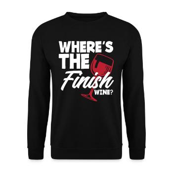 Où se trouve le vin visé ? Buveurs de vin - Sweat-shirt Unisexe - noir - Devant - Alina (178cm) & Michal (187cm)