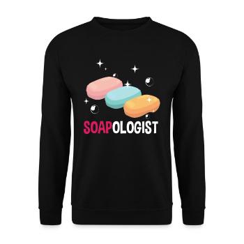 Seifenherstellung Soapologist - Unisex Pullover - Schwarz - Vorne - Alina (178cm) & Michal (187cm)