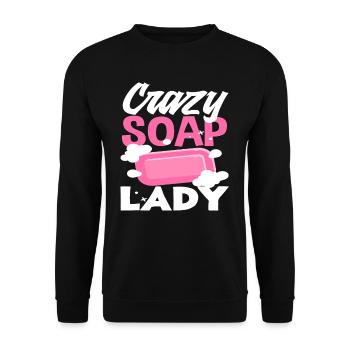 Fabricant de savon fou Fabrication de savon - Sweat-shirt Unisexe - noir - Devant - Alina (178cm) & Michal (187cm)