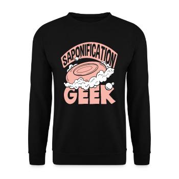 Verseifungs Nerd Seifenherstellung - Unisex Pullover - Schwarz - Vorne - Alina (178cm) & Michal (187cm)