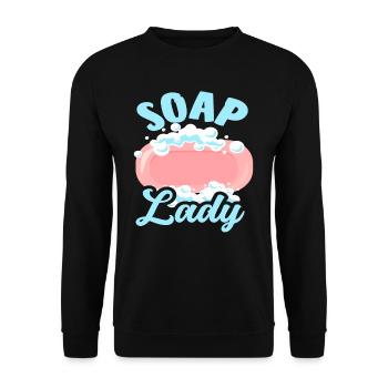 Seifenherstellung Soap Lady - Unisex Pullover - Schwarz - Vorne - Alina (178cm) & Michal (187cm)