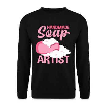 Artiste du savon fait à la main - Sweat-shirt Unisexe - noir - Devant - Alina (178cm) & Michal (187cm)