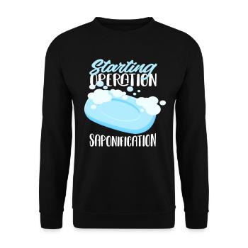 Démarrer l’opération de saponification - Sweat-shirt Unisexe - noir - Devant - Alina (178cm) & Michal (187cm)