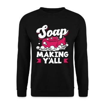 Fabrication de savon pour vous Fabrication de savon bricolage - Sweat-shirt Unisexe - noir - Devant - Alina (178cm) & Michal (187cm)