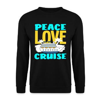 Expérience de vacances en croisière Peace Love - Sweat-shirt Unisexe - noir - Devant - Alina (178cm) & Michal (187cm)
