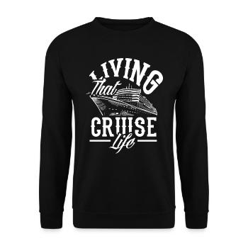 Vivez la vie de croisière - Sweat-shirt Unisexe - noir - Devant - Alina (178cm) & Michal (187cm)
