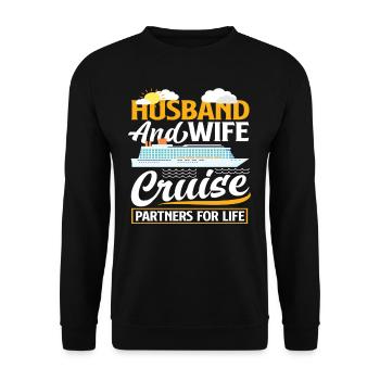 Mari et femme partenaire de croisière pour la vie - Sweat-shirt Unisexe - noir - Devant - Alina (178cm) & Michal (187cm)