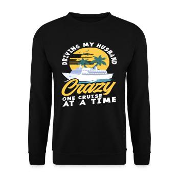 Rendre mon mari fou avec une croisière - Sweat-shirt Unisexe - noir - Devant - Alina (178cm) & Michal (187cm)