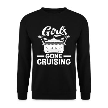 Girl on Cruise Adventure - Unisex Sweatshirt - black - Front - Alina (178cm) & Michal (187cm)