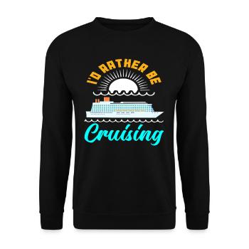 Je préfère être en croisière - Sweat-shirt Unisexe - noir - Devant - Alina (178cm) & Michal (187cm)