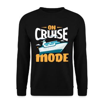 Im Kreuzfahrtmodus On Cruise Mode - Unisex Sweatshirt - black - Front - Alina (178cm) & Michal (187cm)