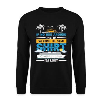 When no one around me wears the same shirt - Unisex Sweatshirt - black - Front - Alina (178cm) & Michal (187cm)