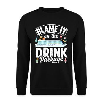 La faute à l’emballage boisson - Sweat-shirt Unisexe - noir - Devant - Alina (178cm) & Michal (187cm)