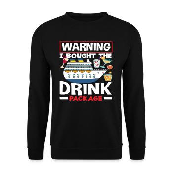 Warning I have purchased the beverage package - Unisex Sweatshirt - black - Front - Alina (178cm) & Michal (187cm)