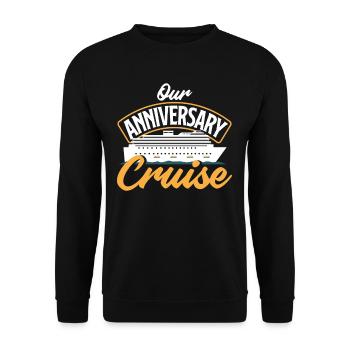 Notre conception de croisière d’anniversaire pour les couples - Sweat-shirt Unisexe - noir - Devant - Alina (178cm) & Michal (187cm)