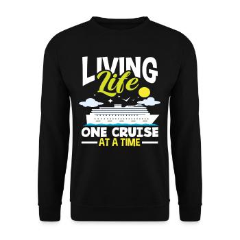 Vivez la vie une croisière à la fois - Sweat-shirt Unisexe - noir - Devant - Alina (178cm) & Michal (187cm)