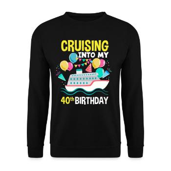 Croisière 40e anniversaire - Sweat-shirt Unisexe - noir - Devant - Alina (178cm) & Michal (187cm)